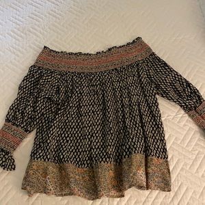 Off the shoulder Anthropologie blouse